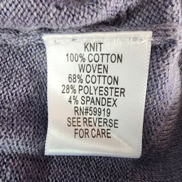 NEW Apt. 9 Womens 1X Sweater Mock Button Shirt Collared Preppy Blue White - Picture 9 of 11